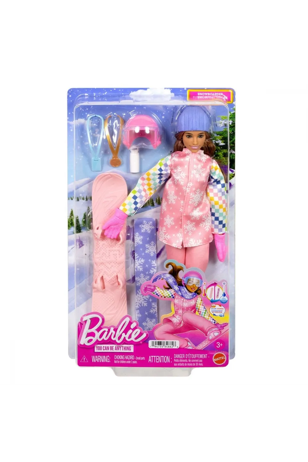 JKF78 Barbie Snowboard Sporcusu Oyun Seti