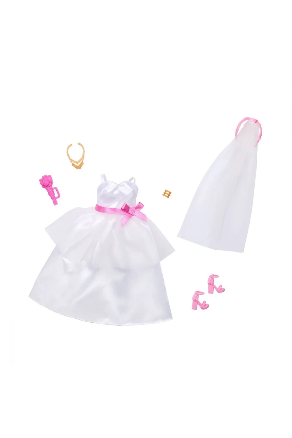 HWV76 Barbie + Ken Fashion - Gelin Aksesuarları (Bebekler ürüne dahil değildir.)