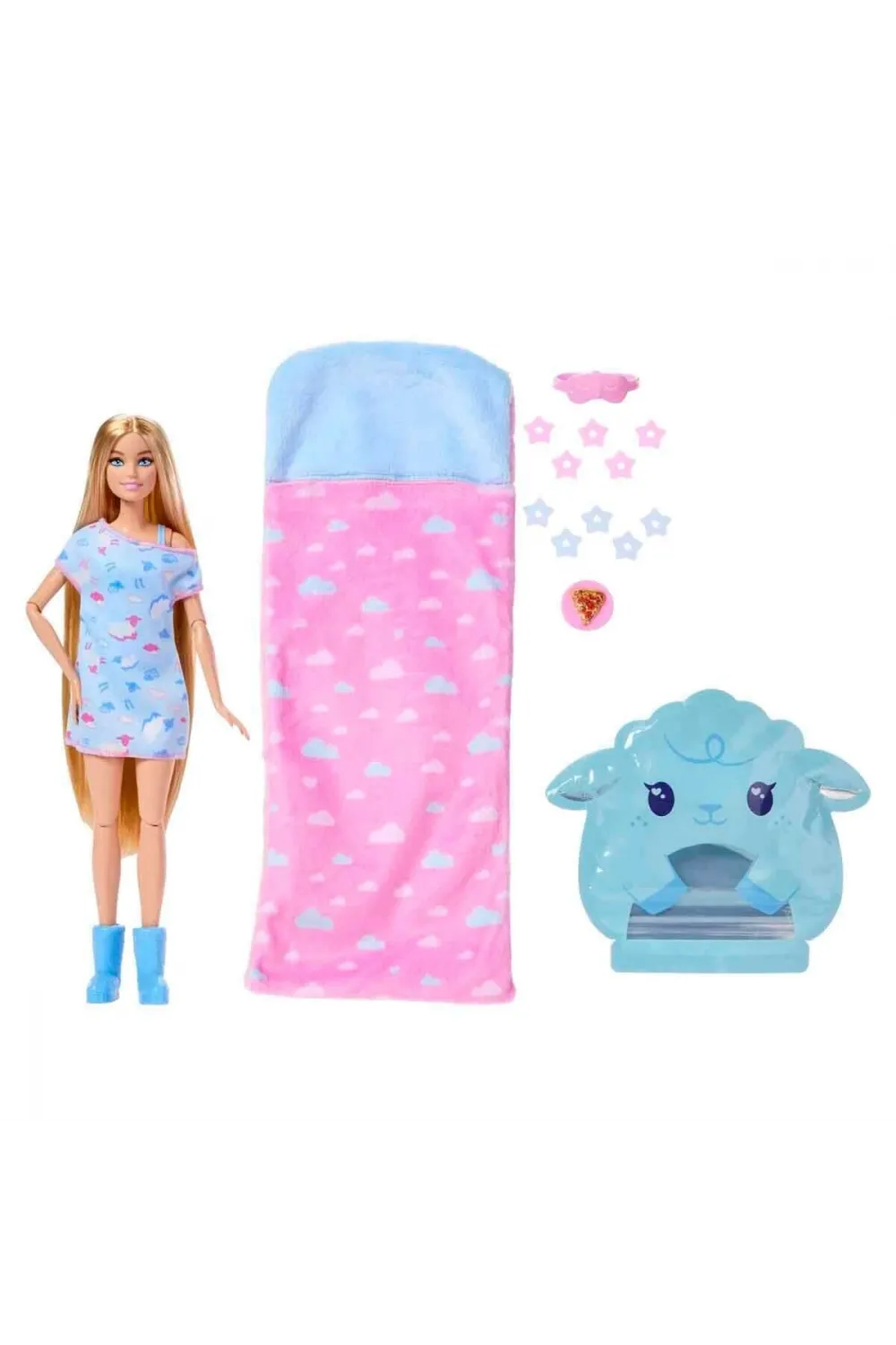 JMR88 Barbie Sleepover Reveal - Mavi Pijamalı