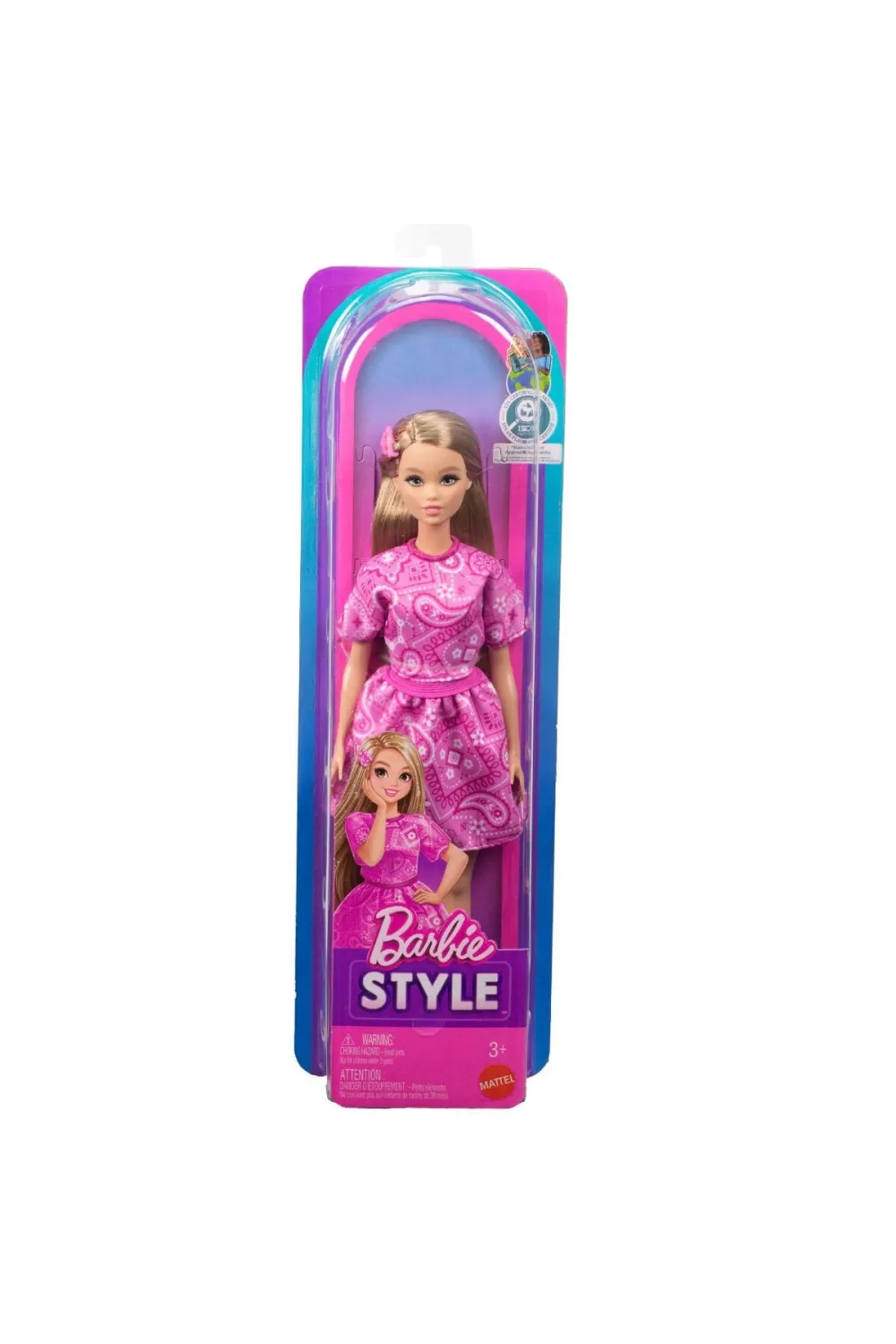 JJN62 Barbie Fashionistas - Damla Desenli Elbise