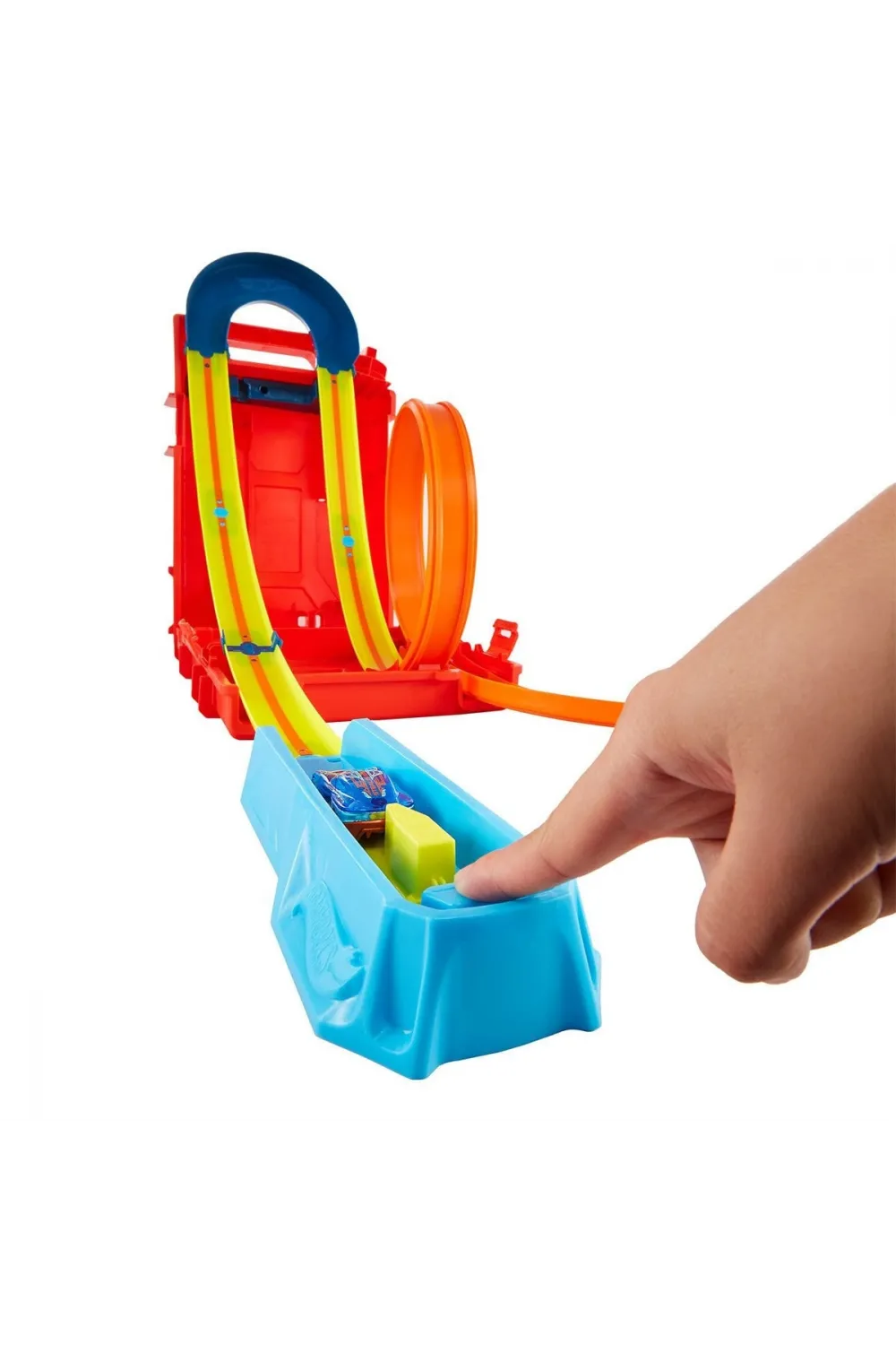 HDX78 HW Track Builder Benzin Bidonu Akrobasi Seti, Hot Wheels Track Builder