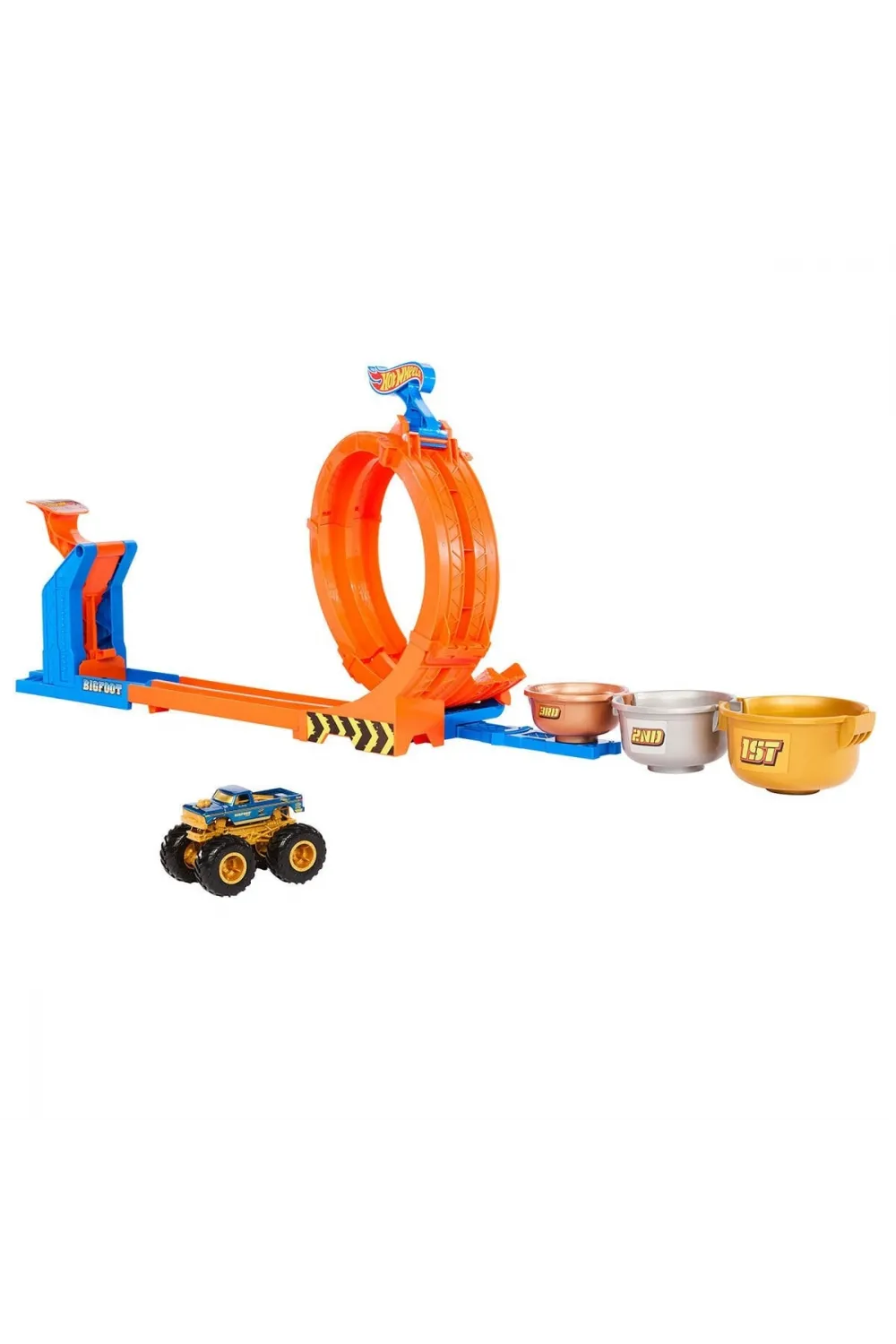 JBX64 Hot Wheels Monster Trucks Döngü ve Takla Bigfoot Oyun Parkuru