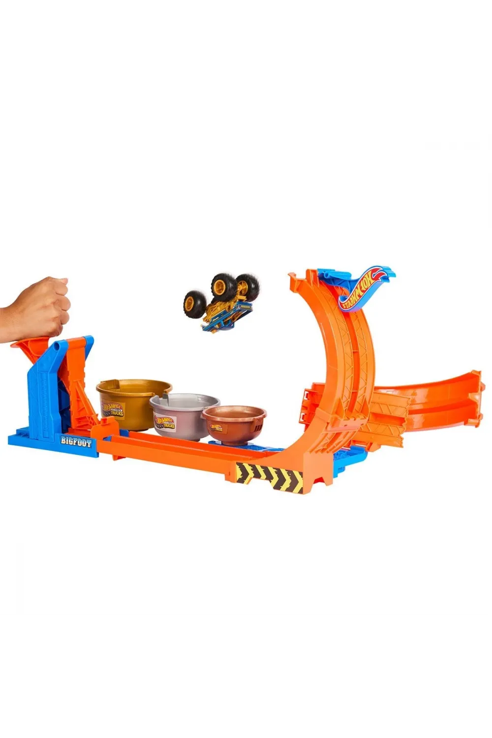 JBX64 Hot Wheels Monster Trucks Döngü ve Takla Bigfoot Oyun Parkuru