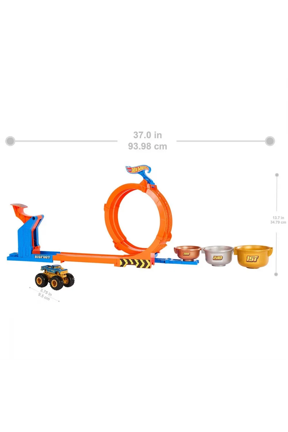 JBX64 Hot Wheels Monster Trucks Döngü ve Takla Bigfoot Oyun Parkuru