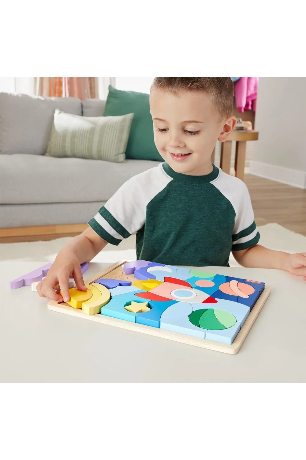 HXY42 Fisher-Price Ahşap Uzay Yapboz