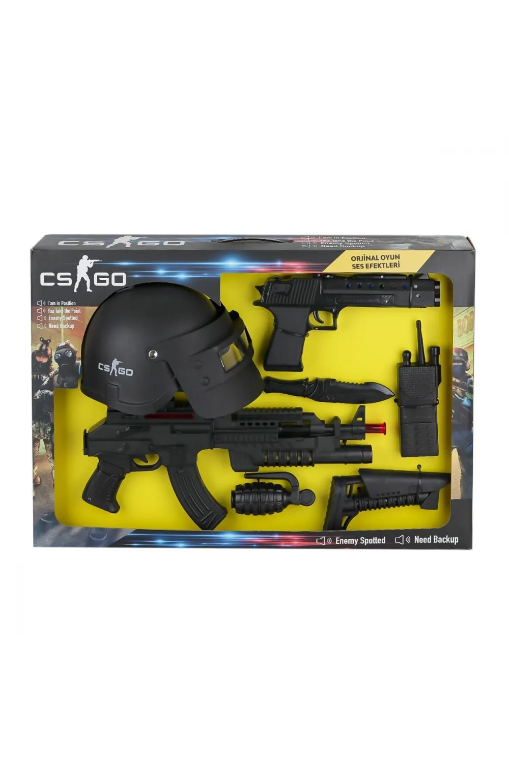 ER-120M CS Go Kask ve Silah Oyun Seti -Erdem Oyuncak