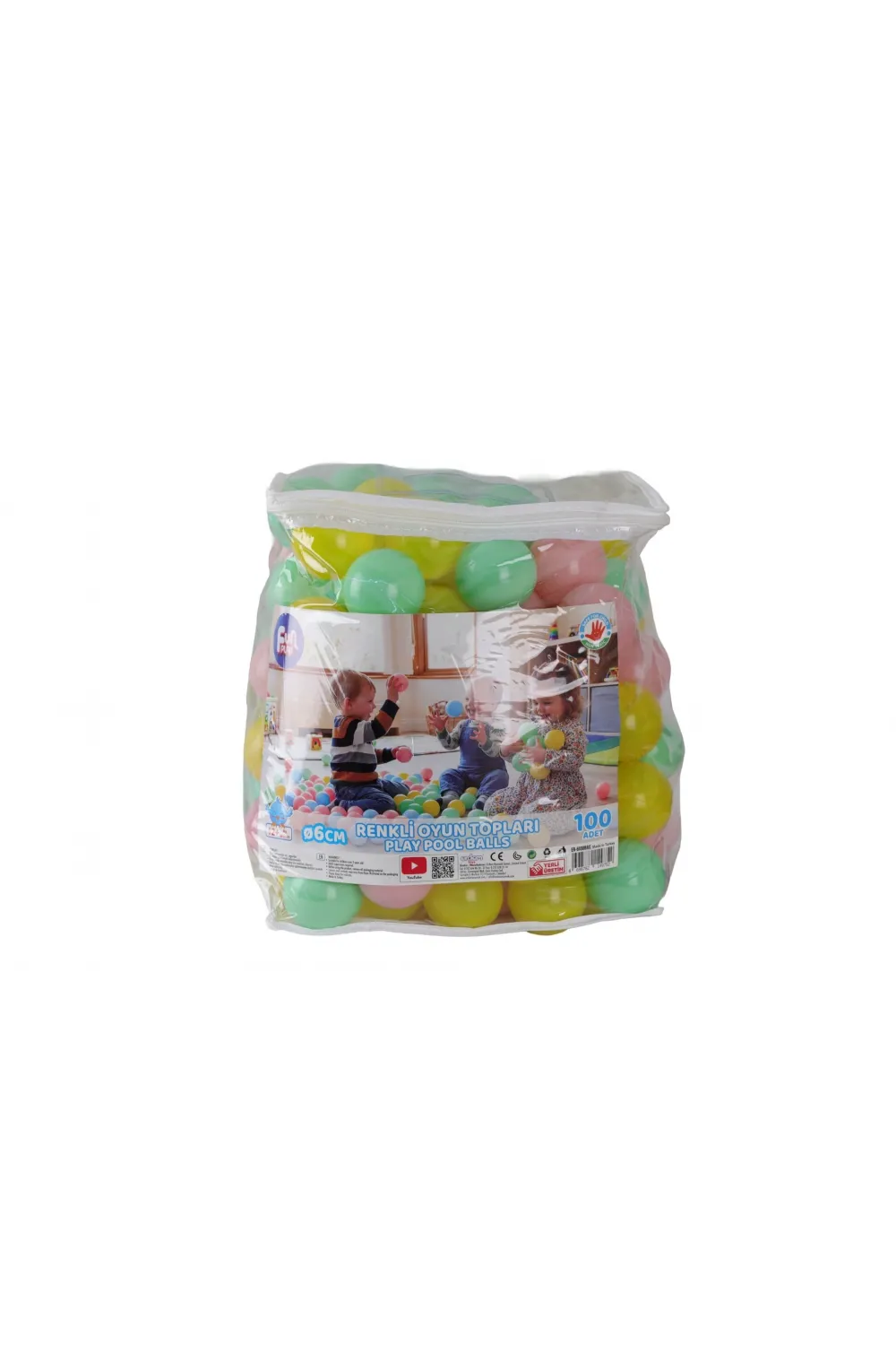 ER-6100BAG FUN PLAY SOFT RENK HAVUZ TOPLARI PVC ÇANTALI
