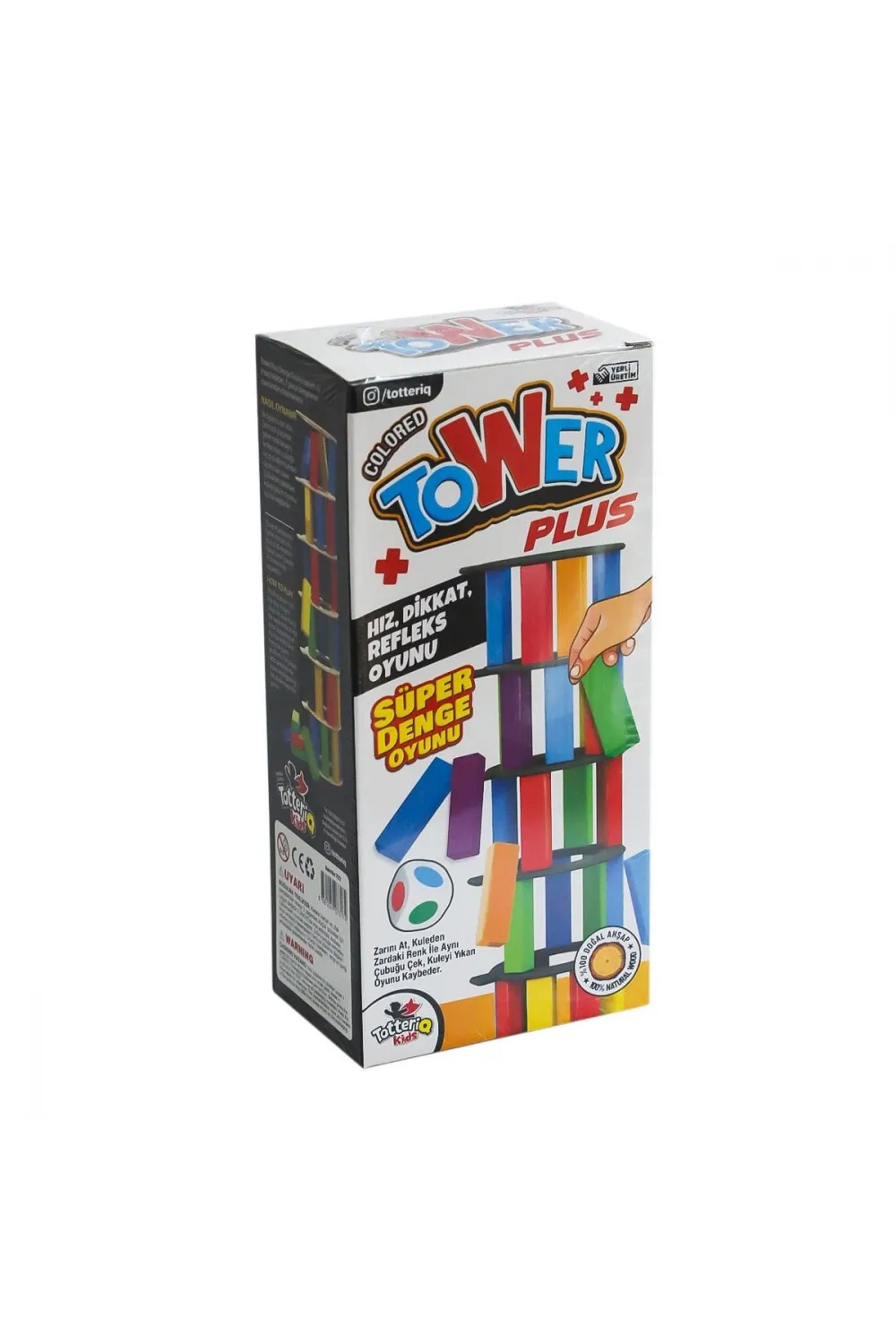 7317 Renkli Plus Tower Süper Denge Oyunu 54 Adet -Totteriq