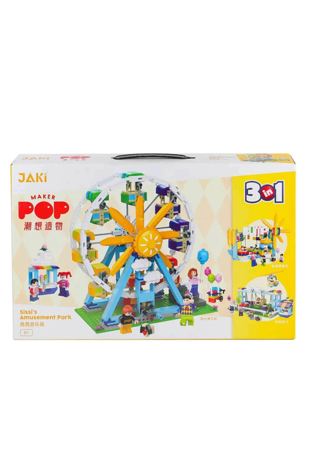 JK2180 Jaki Block Sissinin Eğlence Parkı 3in1 - 1107 Parça Yapım Seti