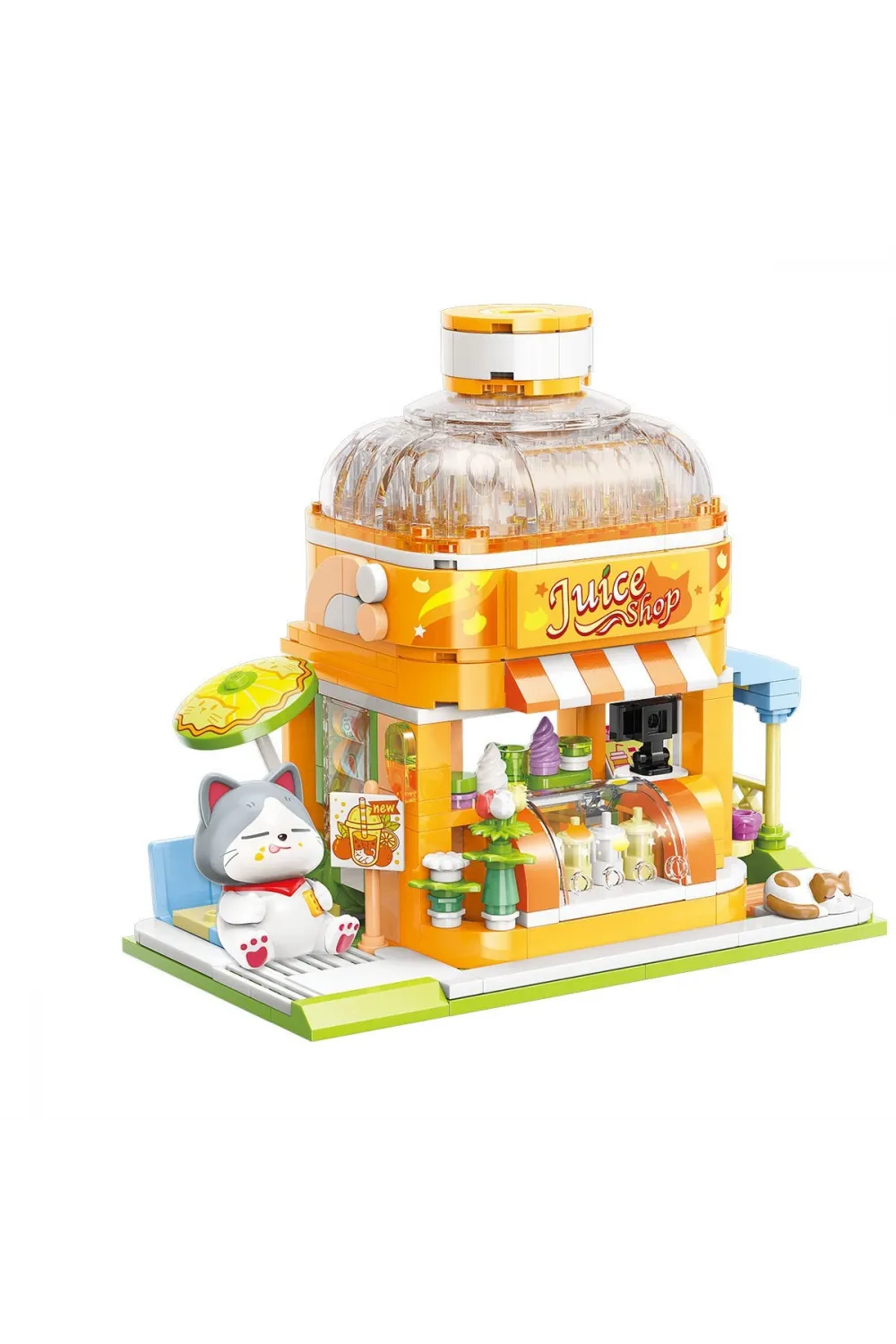 KP28017 Keeppley Lovely Street - BSH Kitten Juice Bar 315 Parça Yapım Seti