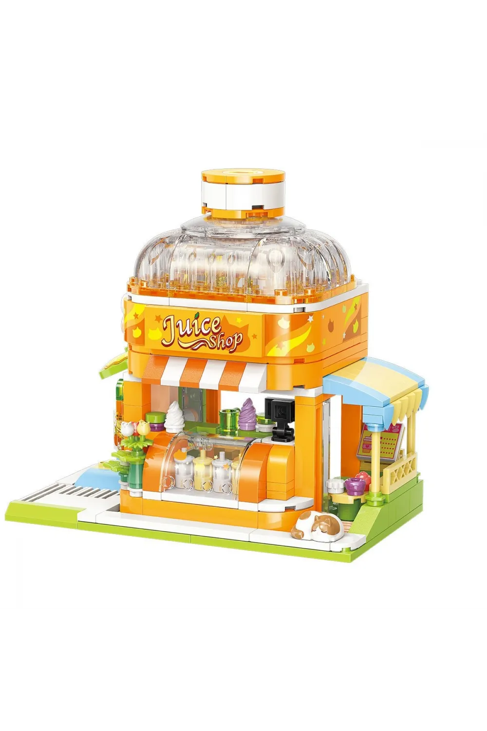 KP28017 Keeppley Lovely Street - BSH Kitten Juice Bar 315 Parça Yapım Seti