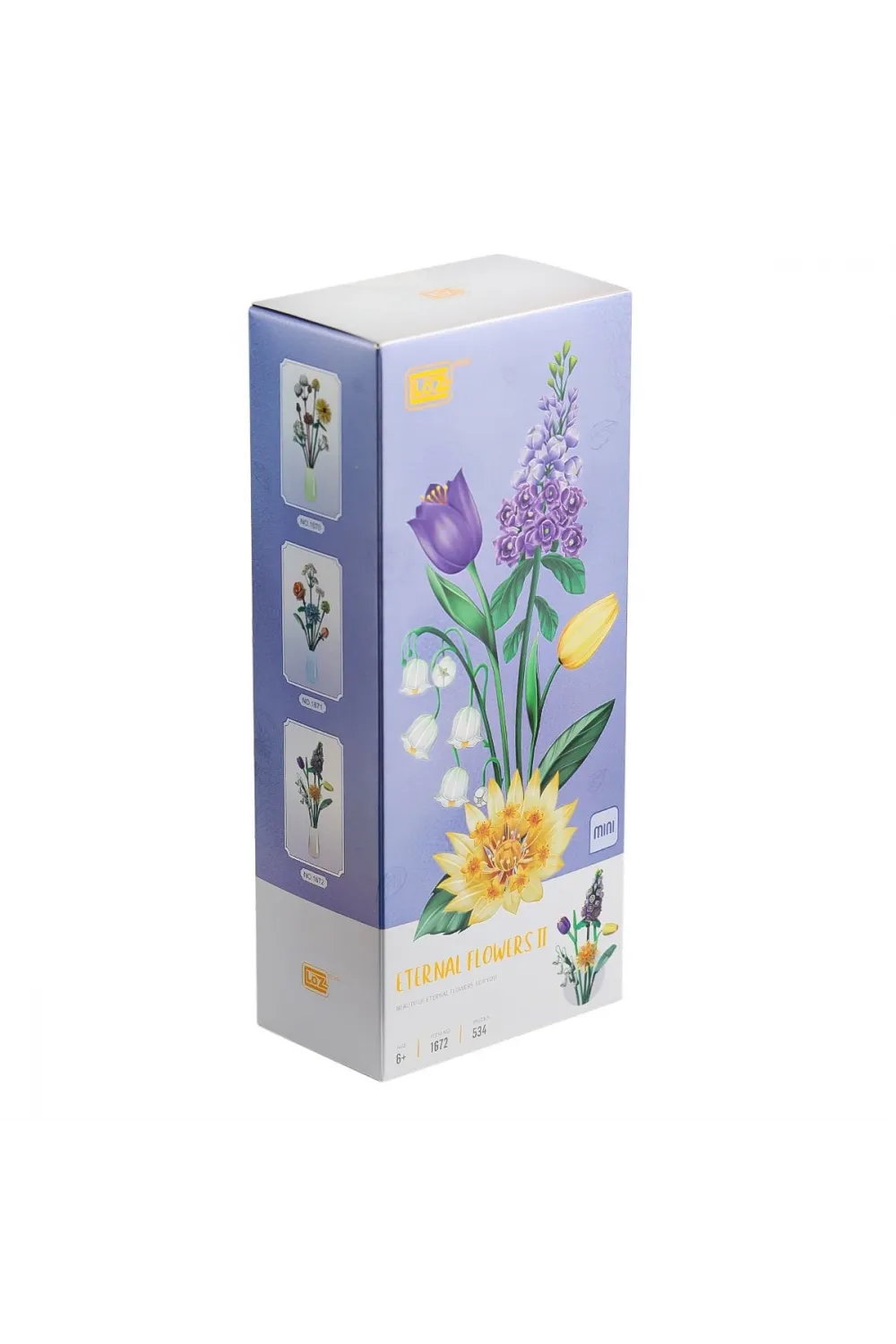 LZ1672 LOZ Eternal Flowers Serisi - Çiçekli Sabah, Ay Işıklı Akşam 534 Parça Yapım Seti