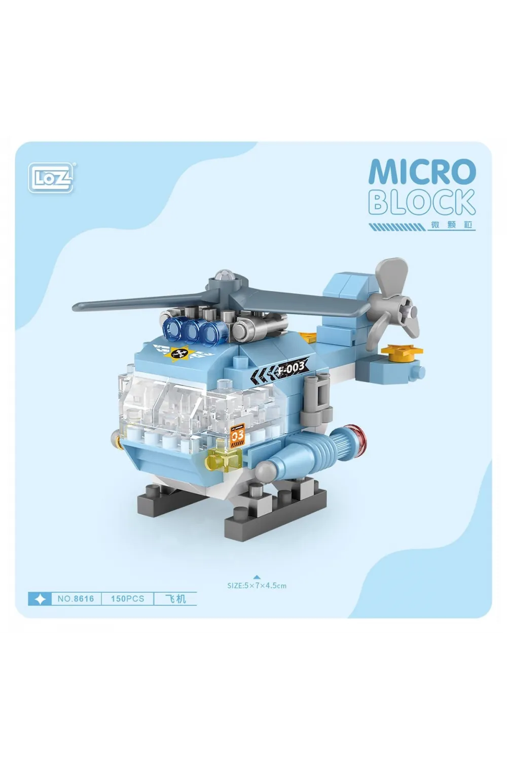 LZ8616 LOZ Helikopter Blok Seti Mini Poşet -Vagon life