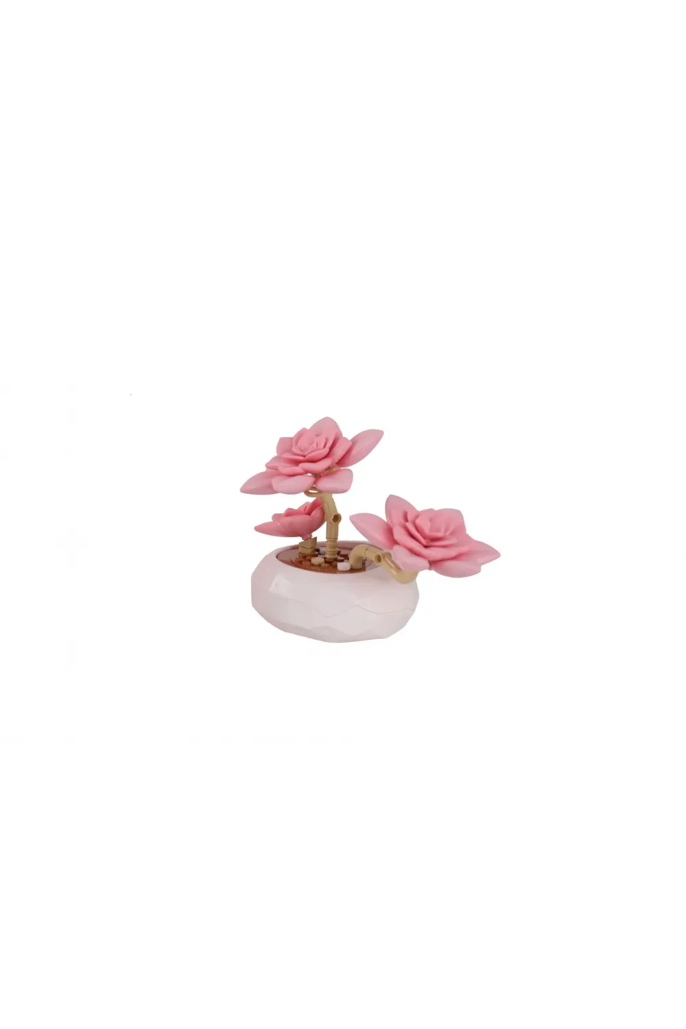 P655064 PANLOS PEMBE NİLÜFER SUKULENT MODEL 82 PARÇA BLOCK OYUNCAK