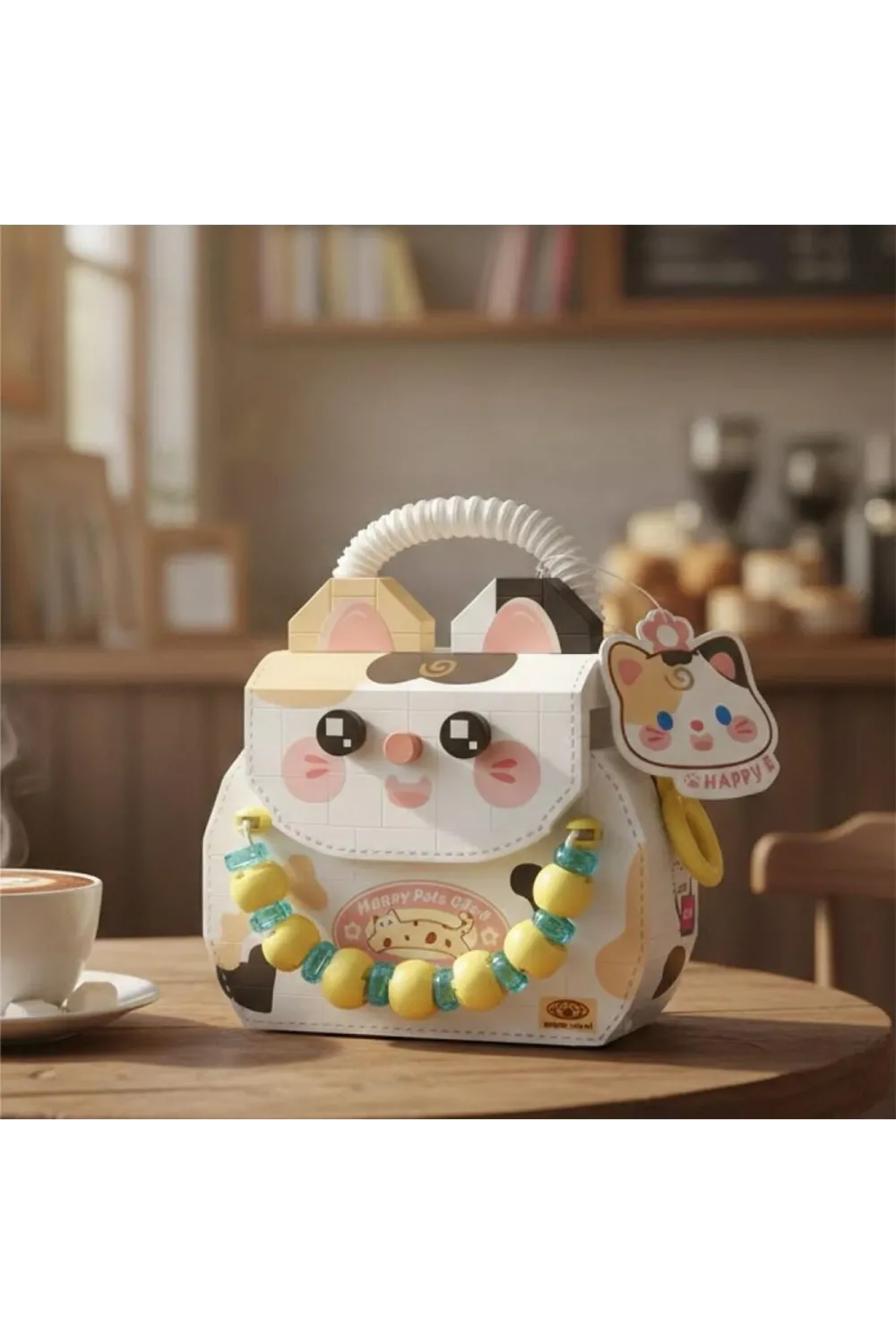 LZ-8843 LOZ KEDİ FİGÜRLÜ MEYVE ÇANTASI 360 PARÇA BLOCK OYUNCAK