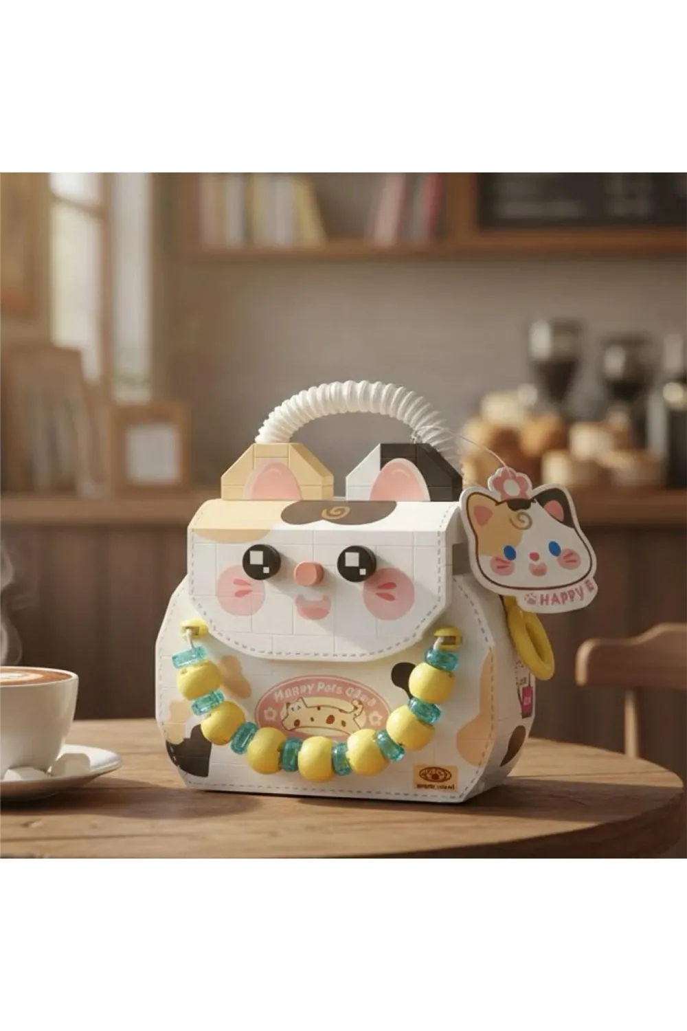 LZ-8843 LOZ KEDİ FİGÜRLÜ MEYVE ÇANTASI 360 PARÇA BLOCK OYUNCAK