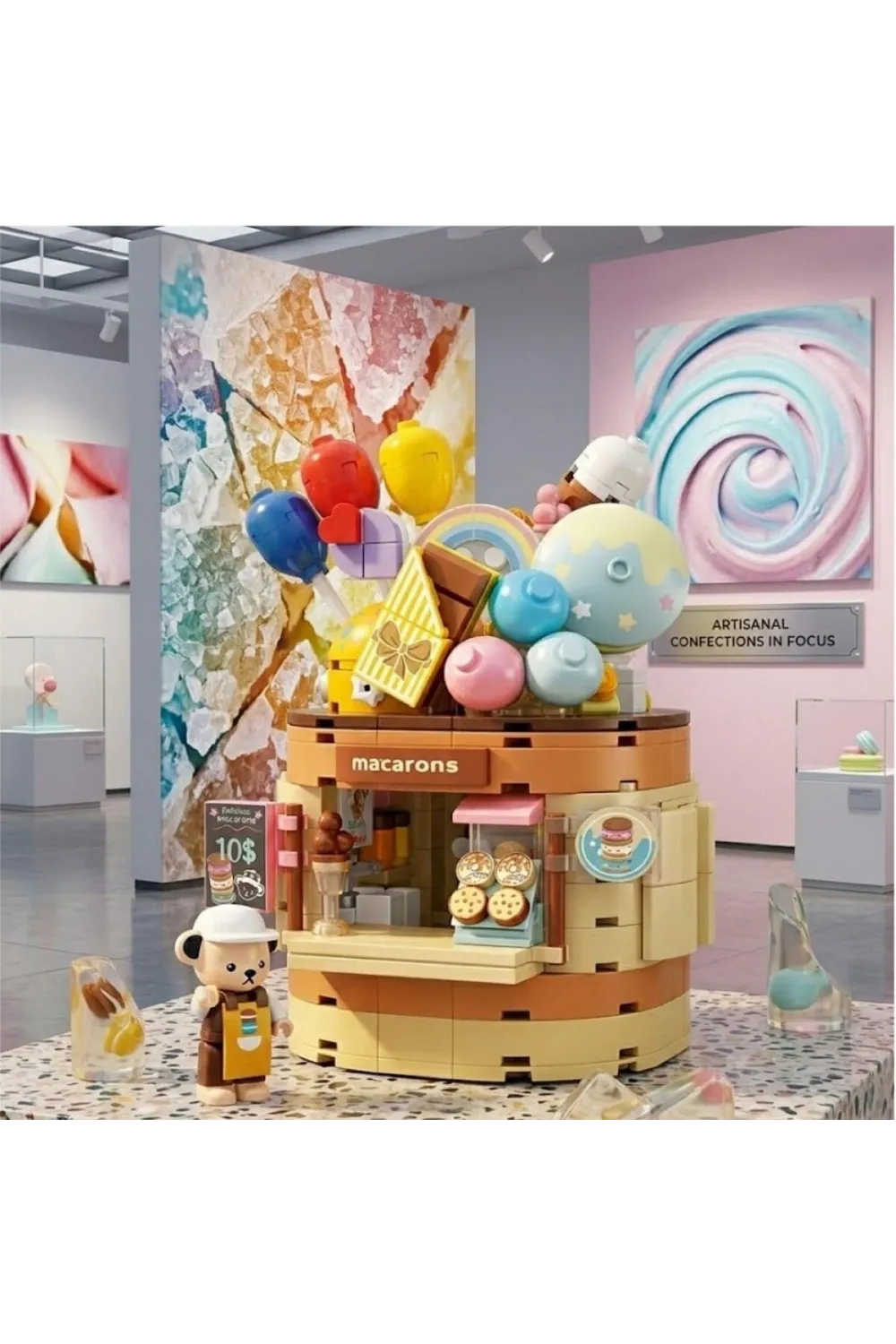 P881201 PANLOS TEDDY BEAR KOLEKSİYONU DONDURMA DÜNYASI 354 PARÇA BLOCK OYUNCAK