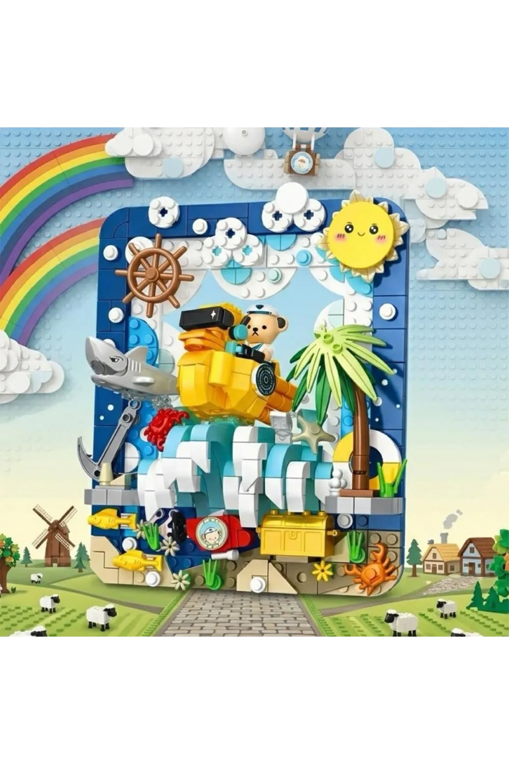 P881503 PANLOS TEDDY AYI RESİM 417 PARÇA BLOCK OYUNCAK