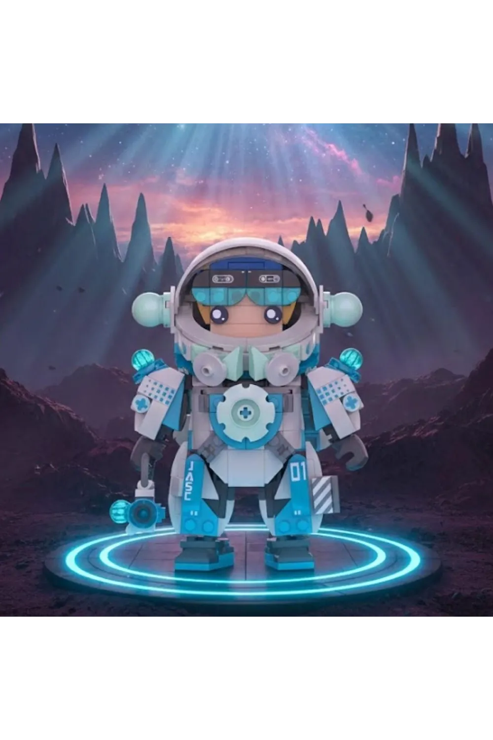 JK9107 JAKİ ASTRONOT MAVİ 488 PARÇA BLOCK OYUNCAK