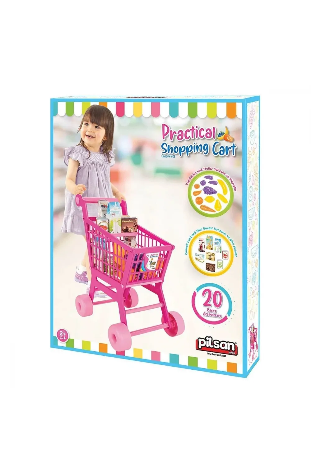 07 608 Pratik Market Arabası -Pilsan Oyuncak