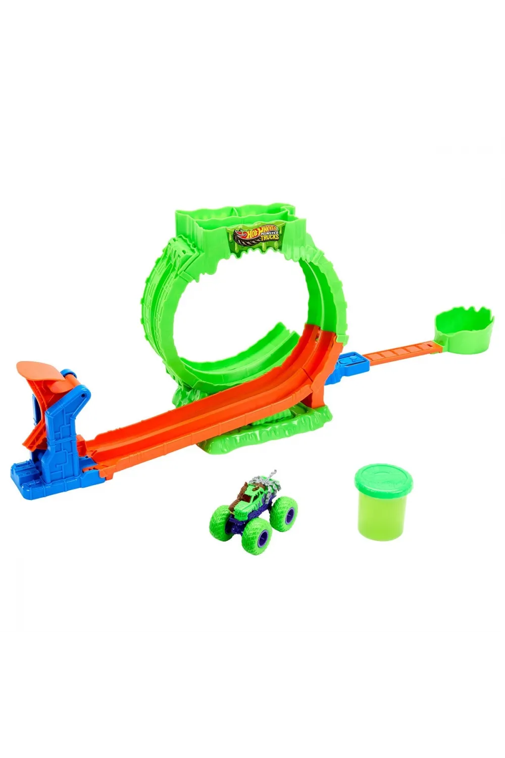 JMK91 Hot Wheels Monster Trucks Mutant Kaosu Çemberde Yarış Oyun Seti