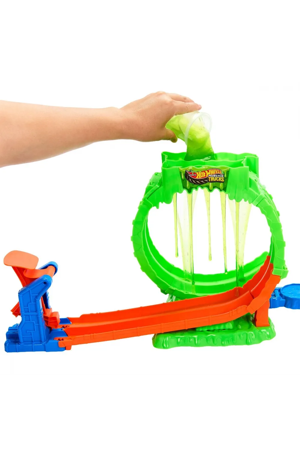 JMK91 Hot Wheels Monster Trucks Mutant Kaosu Çemberde Yarış Oyun Seti
