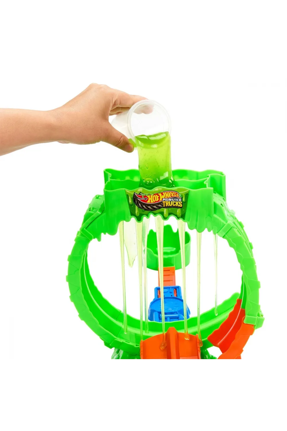 JMK91 Hot Wheels Monster Trucks Mutant Kaosu Çemberde Yarış Oyun Seti
