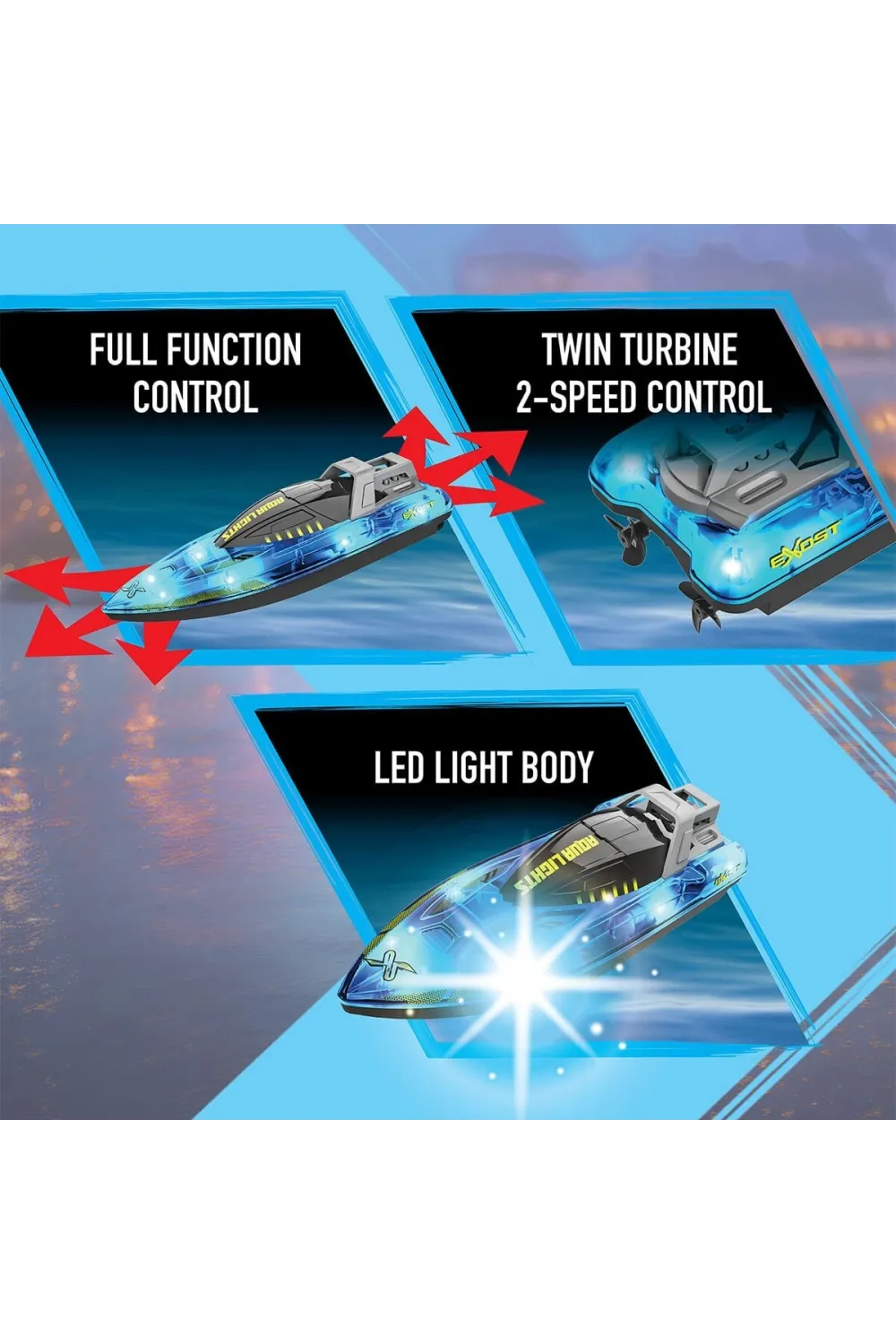 SIL 20606 Exost Aqua Lights Uzaktan Kumandalı Sürat Teknesi