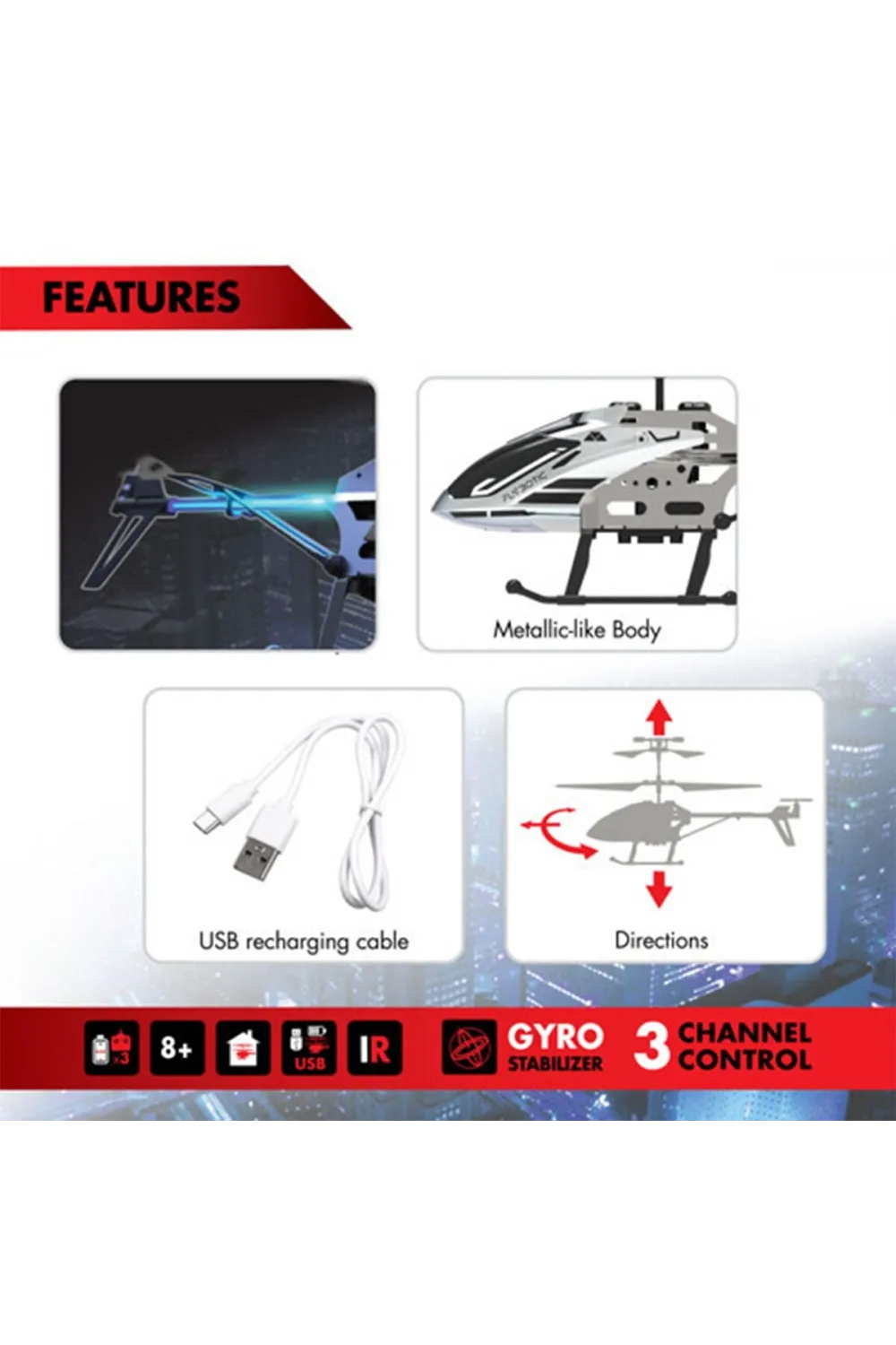 SIL 84568 Sky Aurora Led Light Helikopter