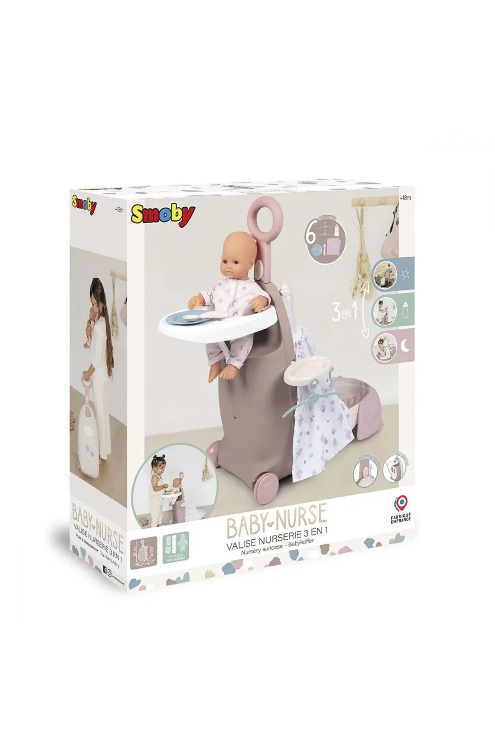 7600220374 Baby Nurse Çocuk Odası Valizi 3 IN 1 -Smoby