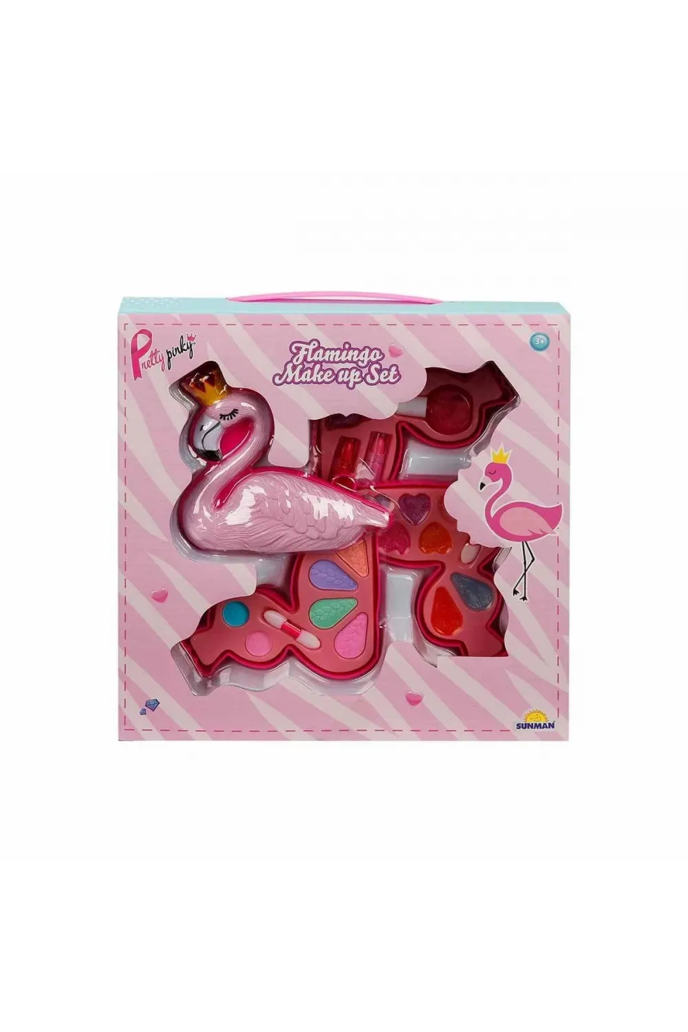 2599 Flamingo Şekilli 3 Katlı Makyaj Güzellik Seti