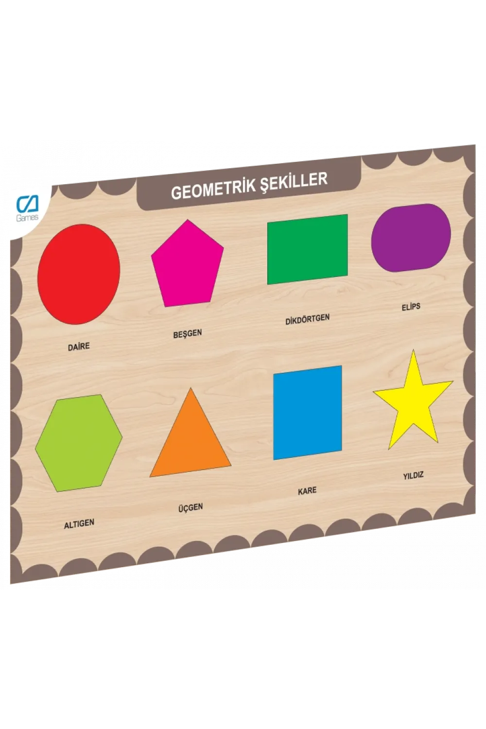 CAAHS-3204 CA GAMES AHŞAP GEOMETRİK ŞEKİLLER BUL-TAK