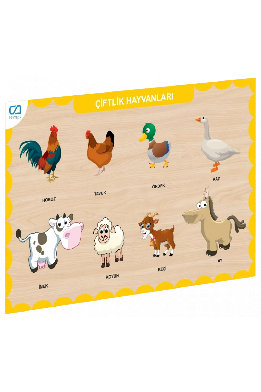 CAAHS-3211 CA GAMES AHŞAP ÇİFTLİK HAYVANLARI BUL-TAK