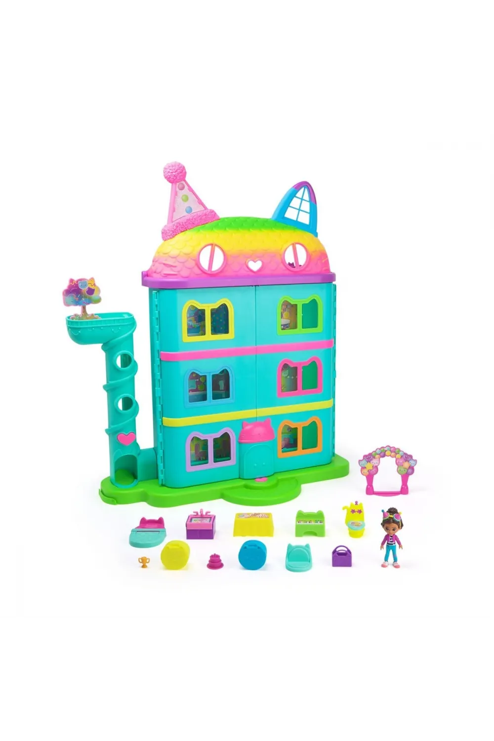 70742 Gabbys Dollhouse Festival Evi Eğlenceli Müzikli Oyun Seti 63 cm -Spinmaster