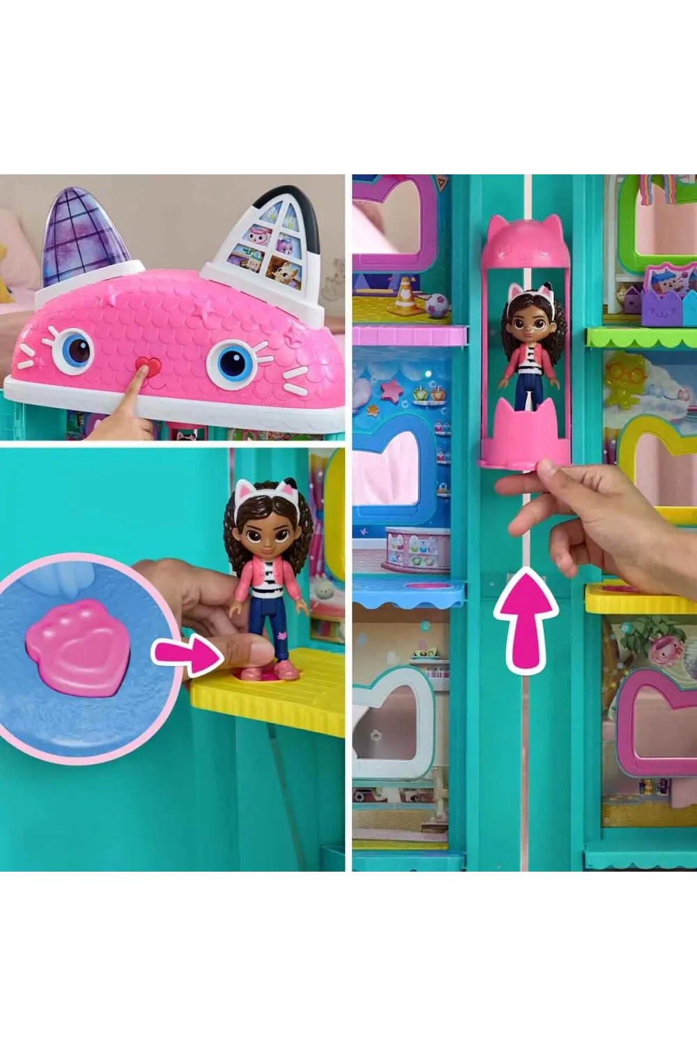S00008891 SUN-SPM-FİGÜR OYUN SET GABBY S DOLLHOUSE DELUXE BEBK EVİ SES IŞIK GABB