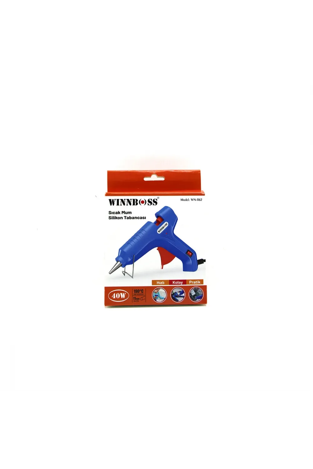 40 W Anahtarlı Sıcak Kalın Mum Silikon Tabancası 190℃ Ve 11 Mm IEG4AM8