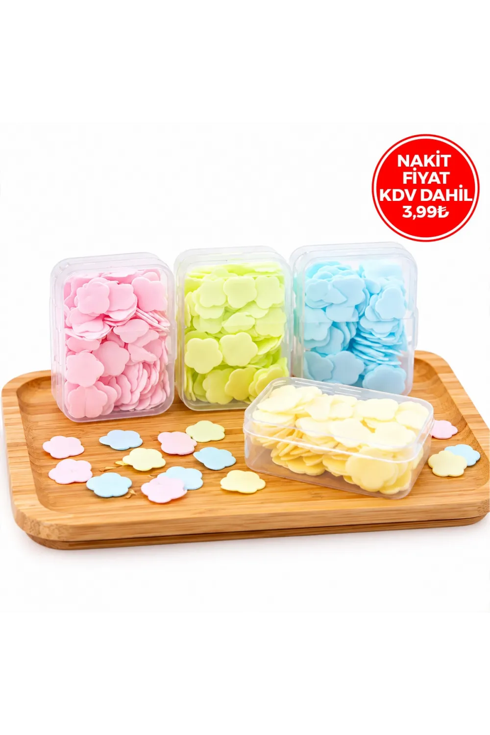 Hasuba Sevimli Sabunlar Hs-400 (mini=1.2-1.5cm) (seyahat & Piknik & Okulda) (160pcs ± 10) (mix:kalp& Yvrlk&çiçek)*24x40