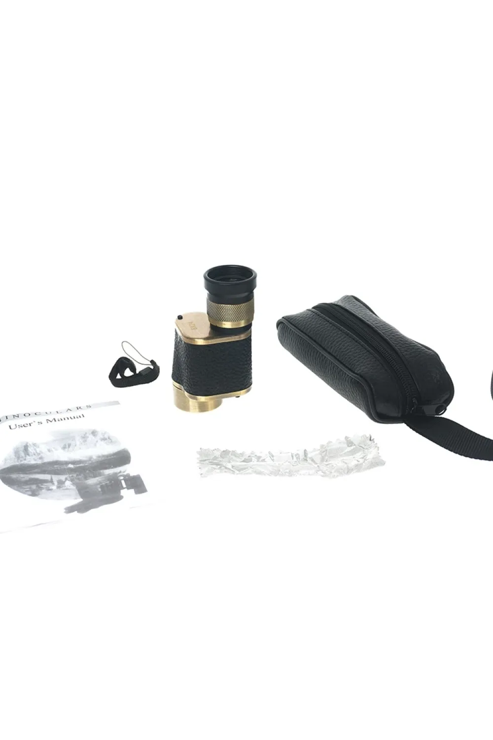 6x24  Baıgısh, Askeri Tarzi Pirinç Ve Deri Kaplamalı, Deri Çantalı Monocular Dürbün Sarı