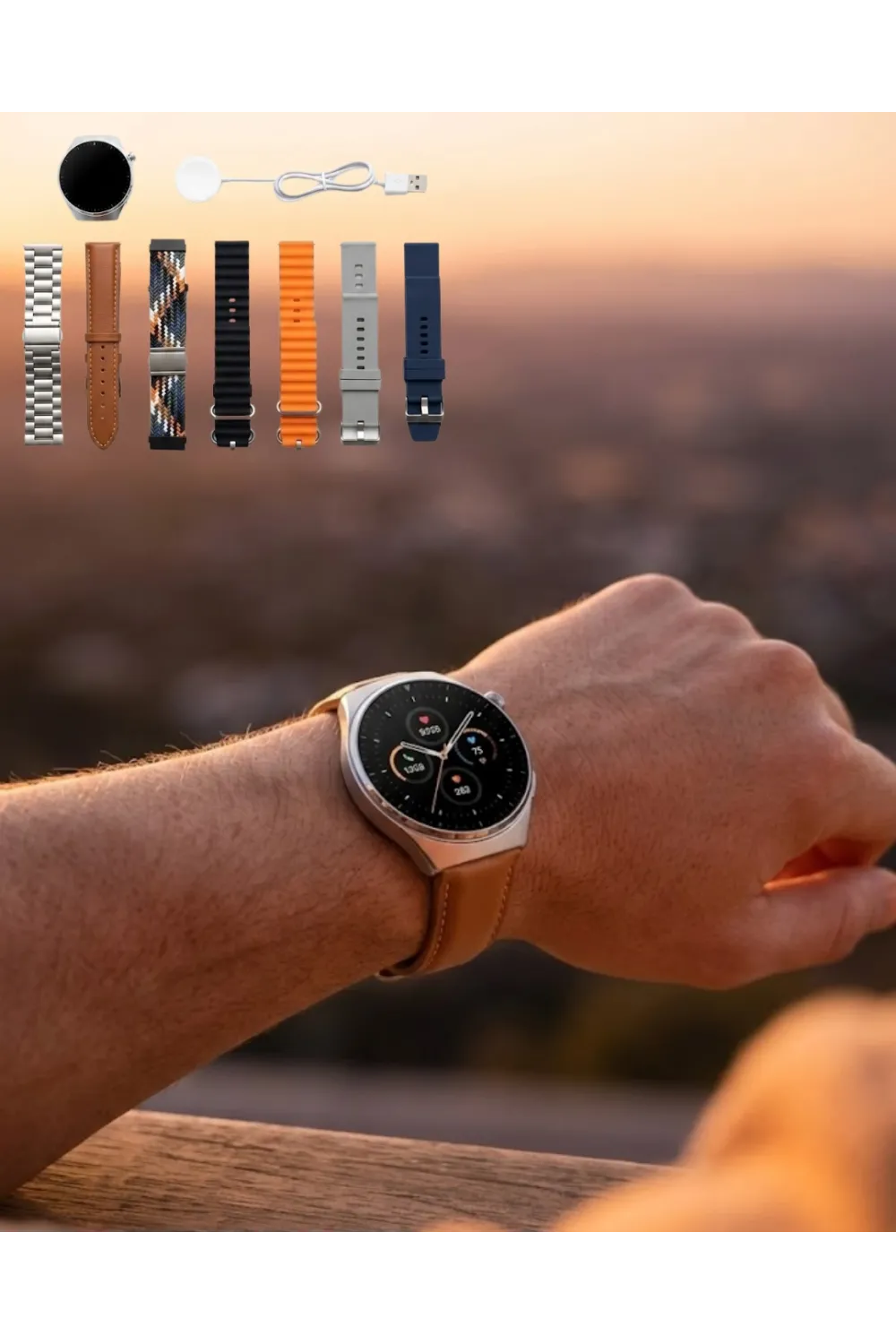 7 Kordonlu Akıllı Saat Bluetooth Arama Bildirim Ve Spor Takip Özellikli