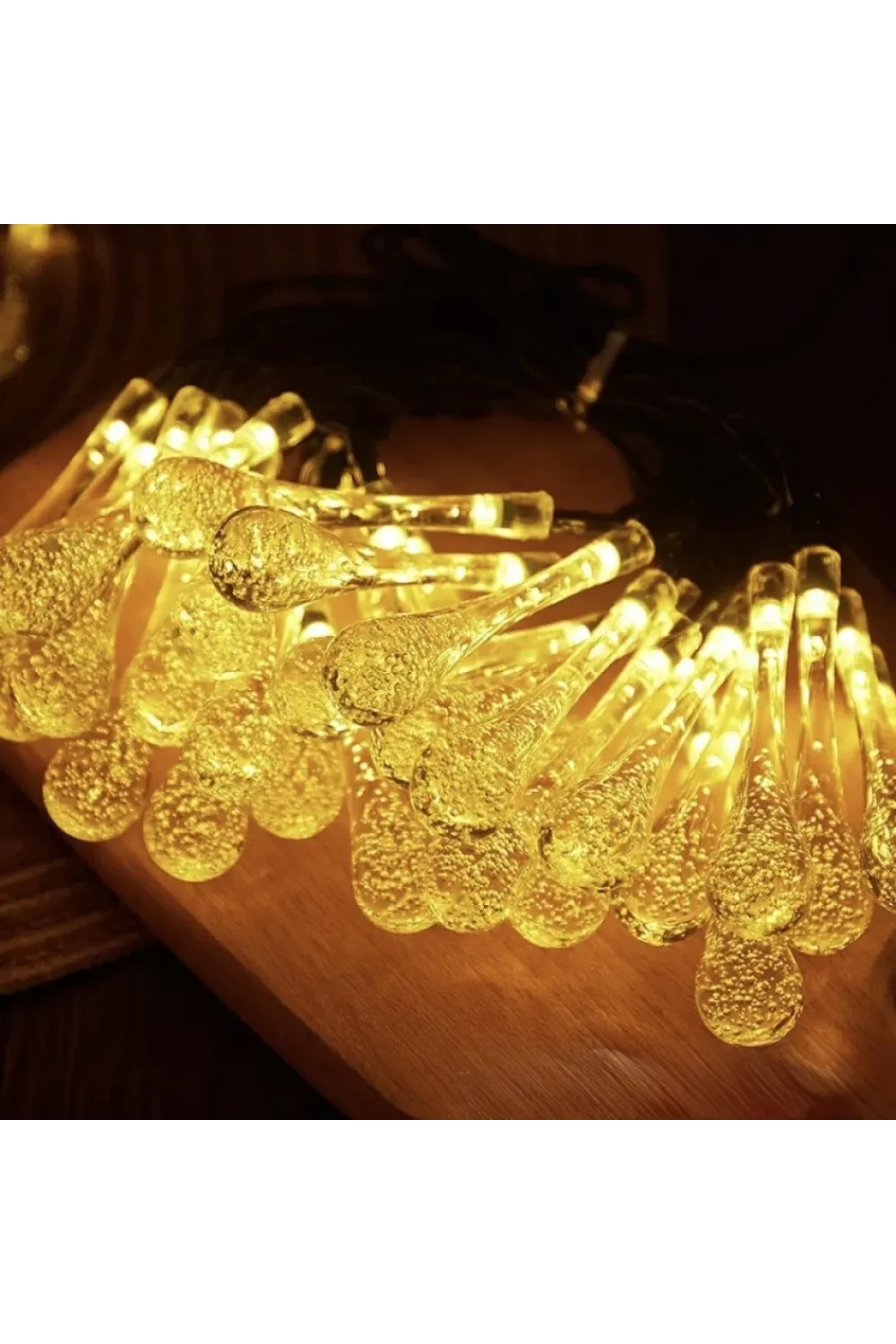 7 M 50 Led Damla 8 Fonksiyonlu Solar Panelli Gün Işığı