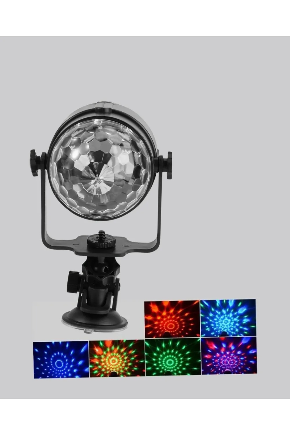 7 Renk Modlu Müzik Sensörlü Disko Topu – Led Işıklı Parti Aydınlatması