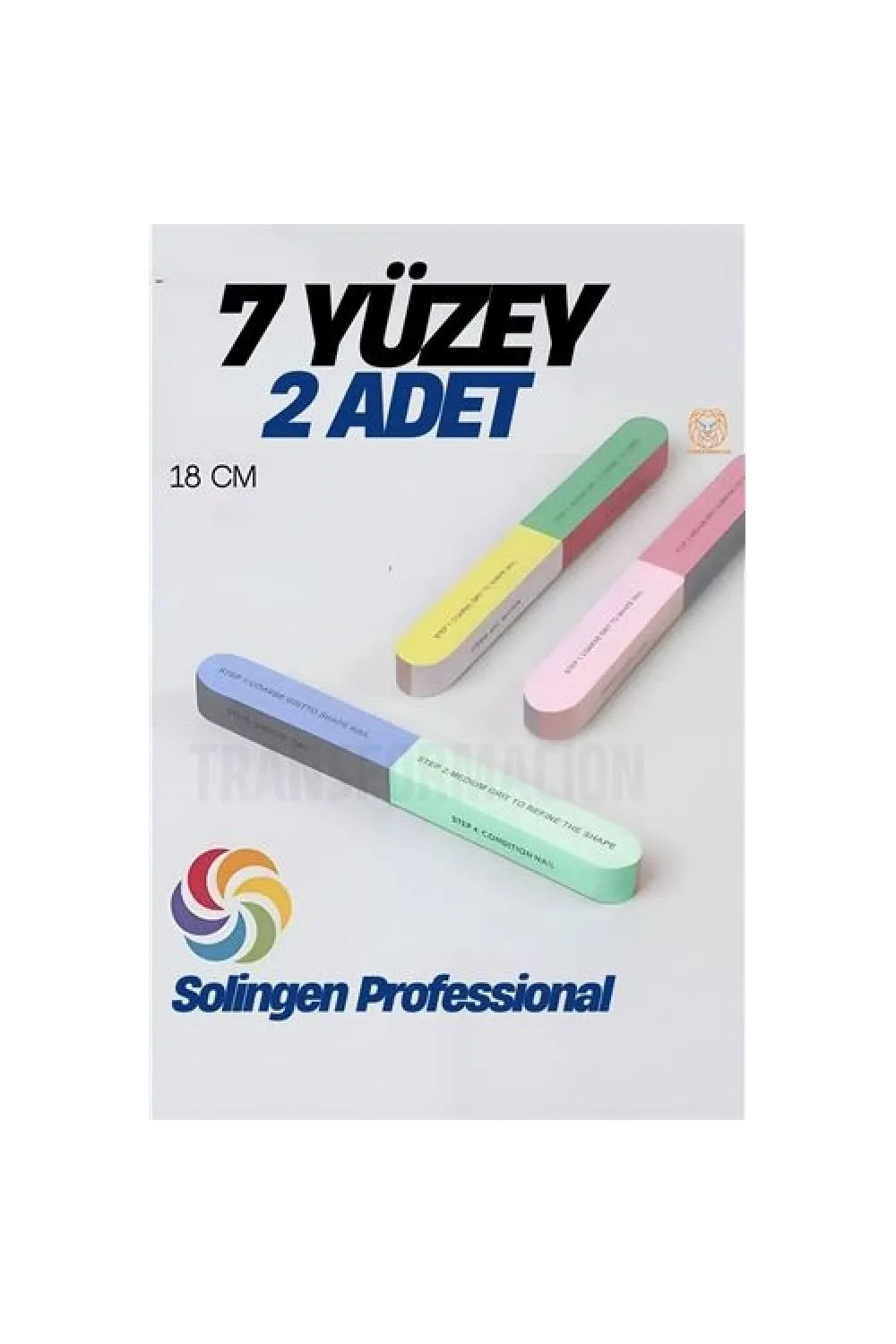 7 Yüzeyli Tırnak Törpü ve Parlatma Blok Sünger Solingen Professional
