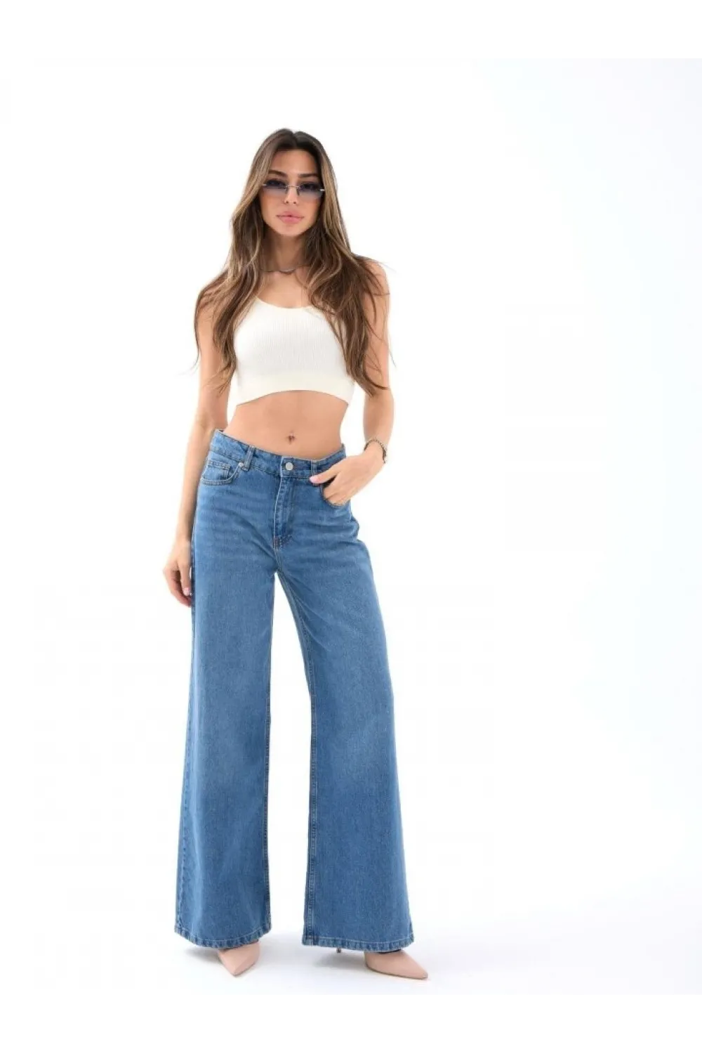 7418 KOT PANTOLON-MAVİ