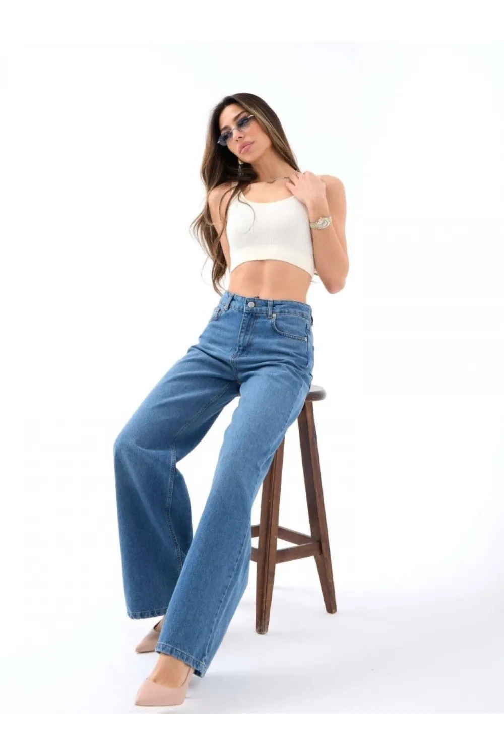 7418 KOT PANTOLON-MAVİ