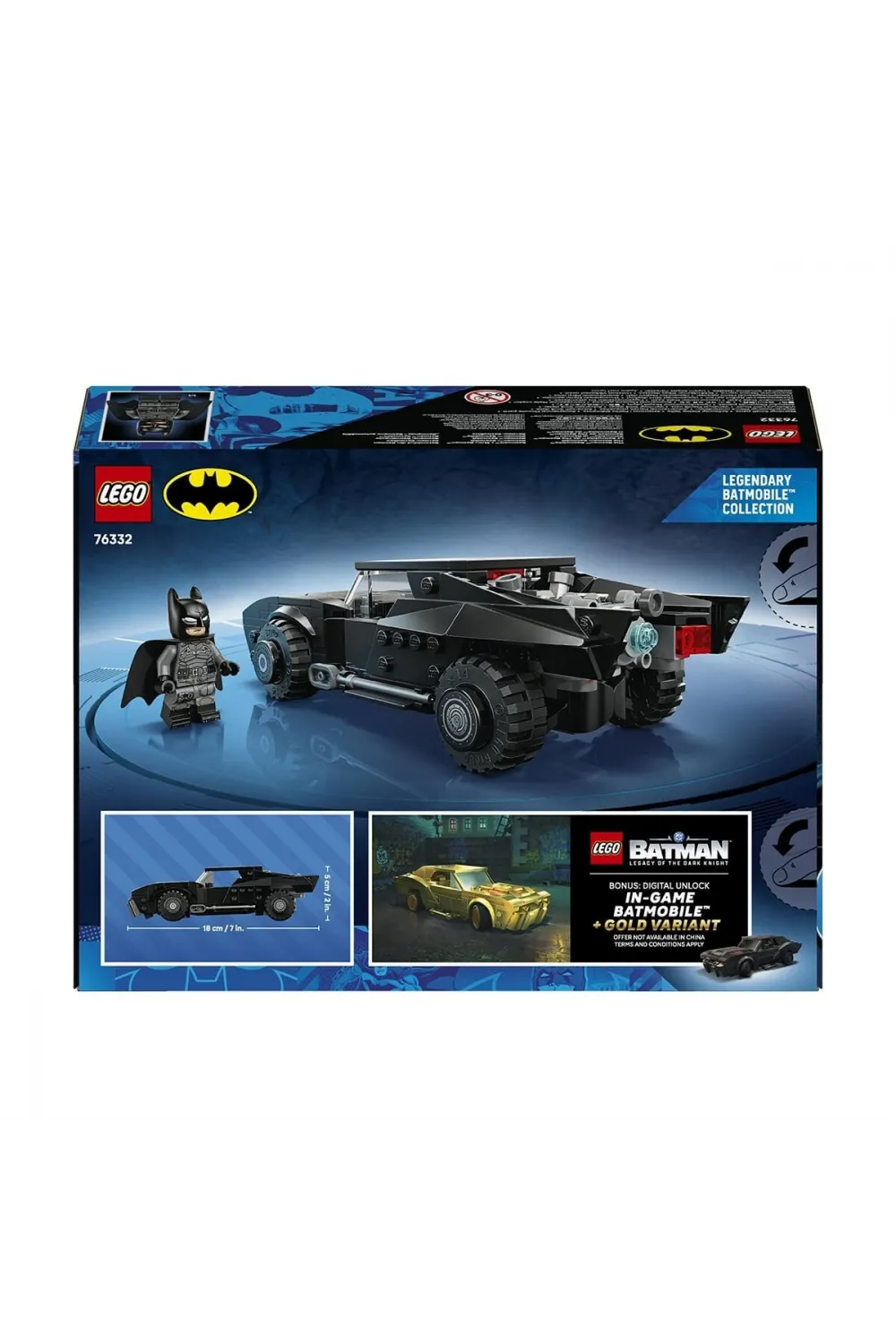 76332 Lego DC Batman Batmobile 330 parça +9 yaş