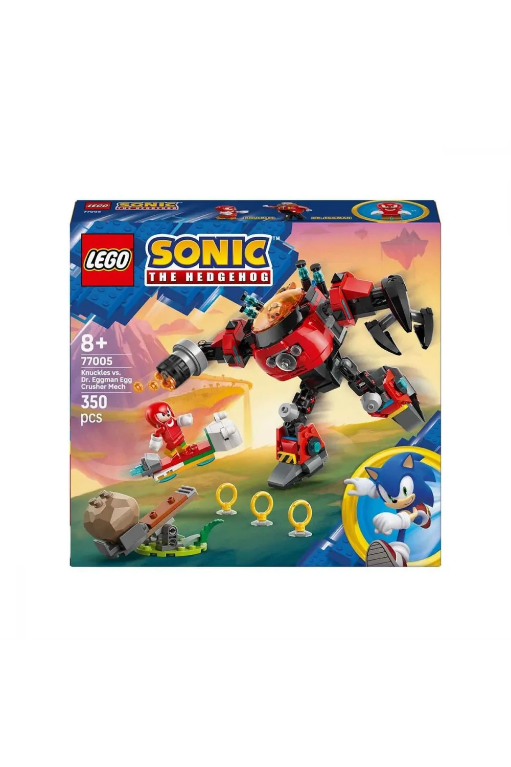 77005 Lego Sonic -Knuckles Dr. Eggmanın Robotuna Karşı 350 parça +8 yaş