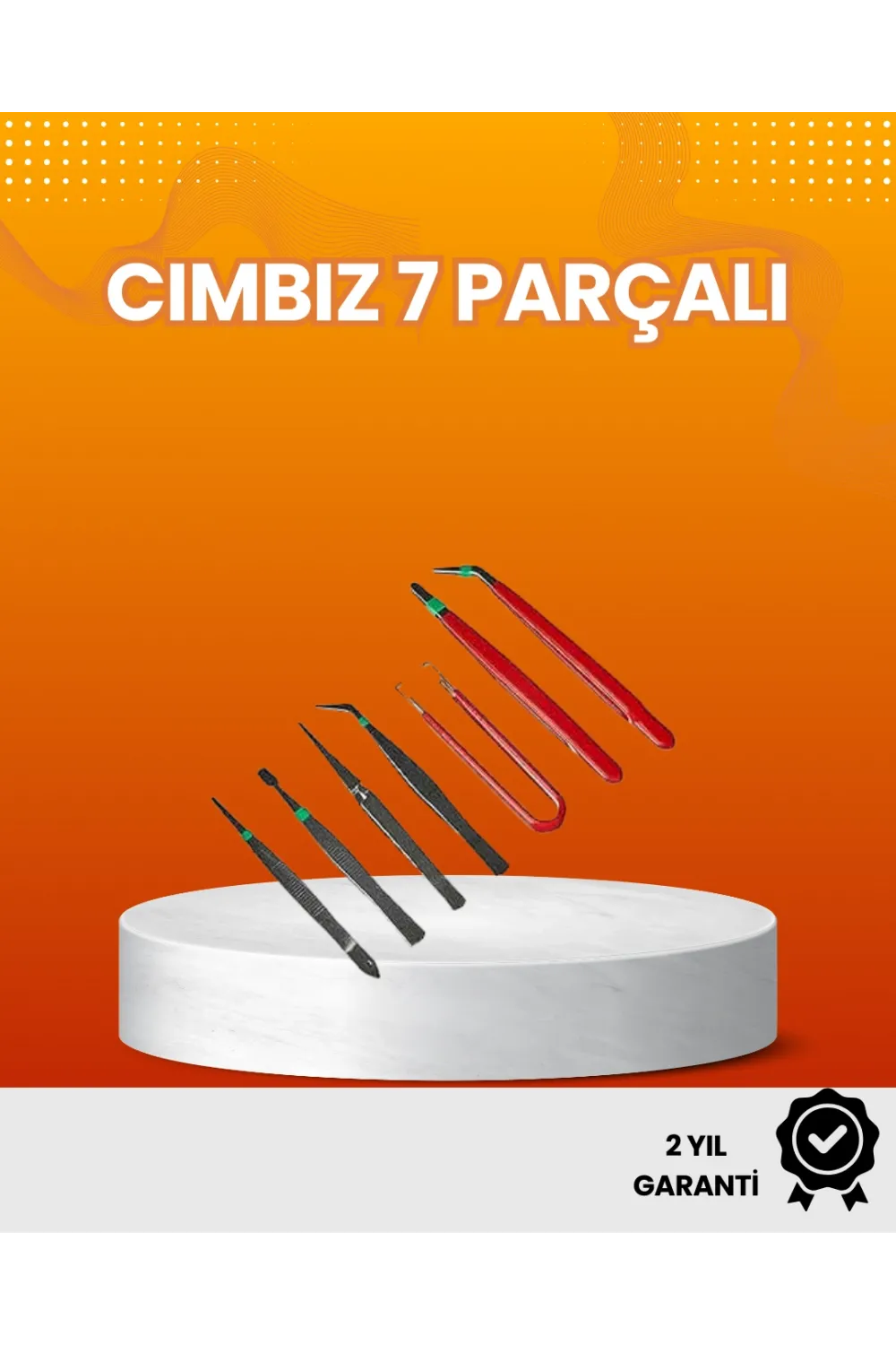 7’li Hassas Uçlu Cımbız Seti Antistatik Esd Kaplamalı Profesyonel