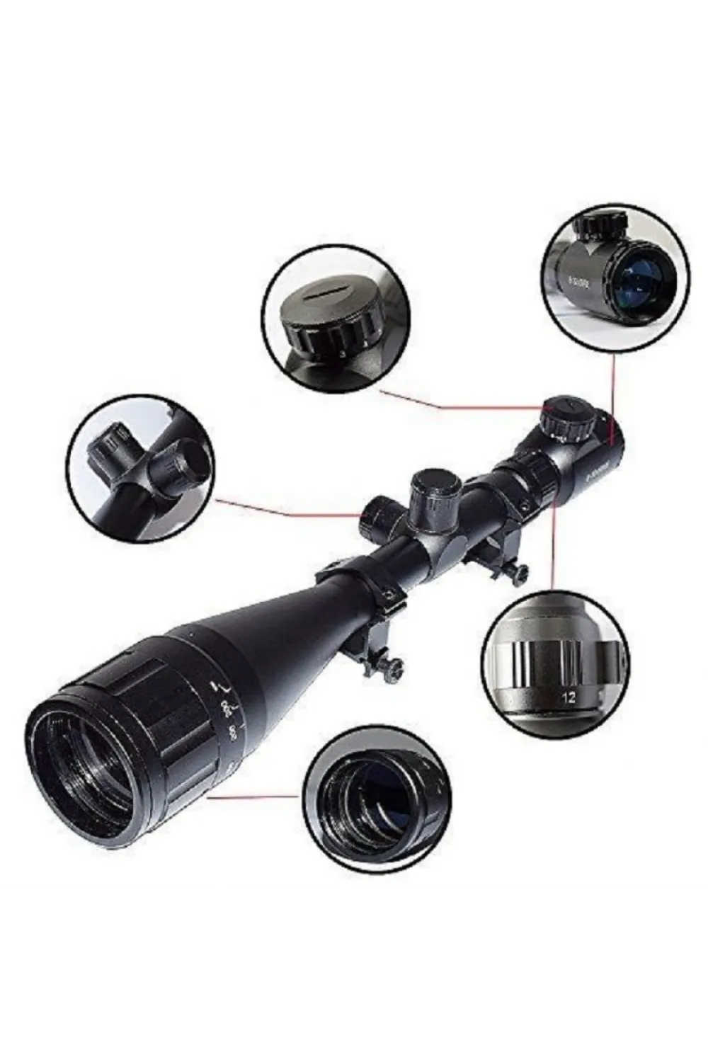 8-32x50 Çift Işıklı Zoomlu Riflescope Dürbün
