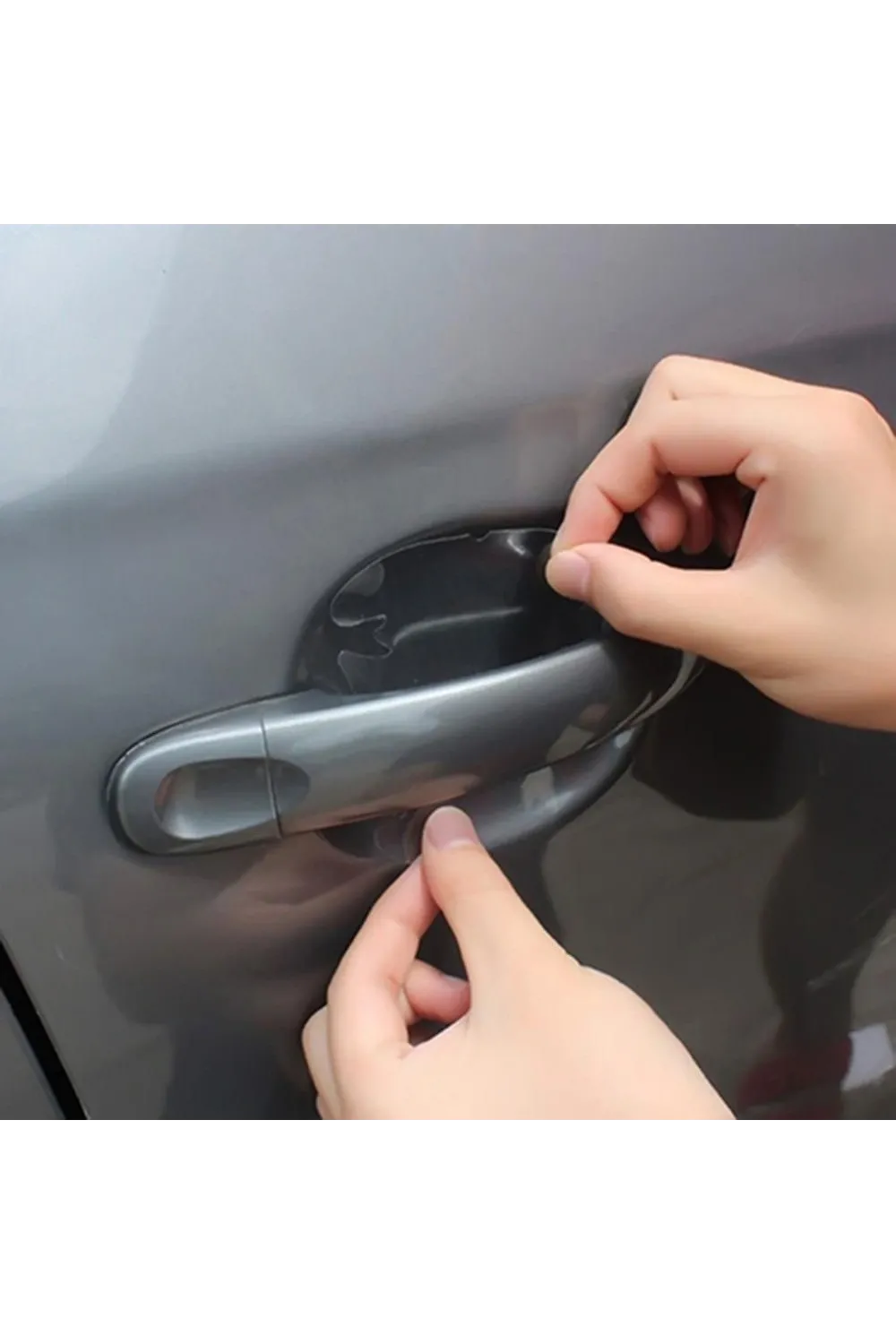 8 Adet Araba Kapı Kolu Koruyucu Çizilme Önleyici Şeffaf Sticker Film Koruma Seti