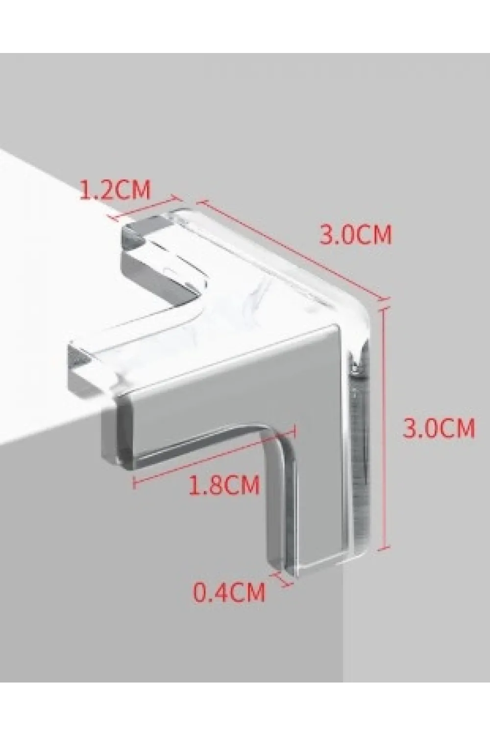 8 Li Set Silikon Şeffaf Masa Kenarı Koruma Aparatı